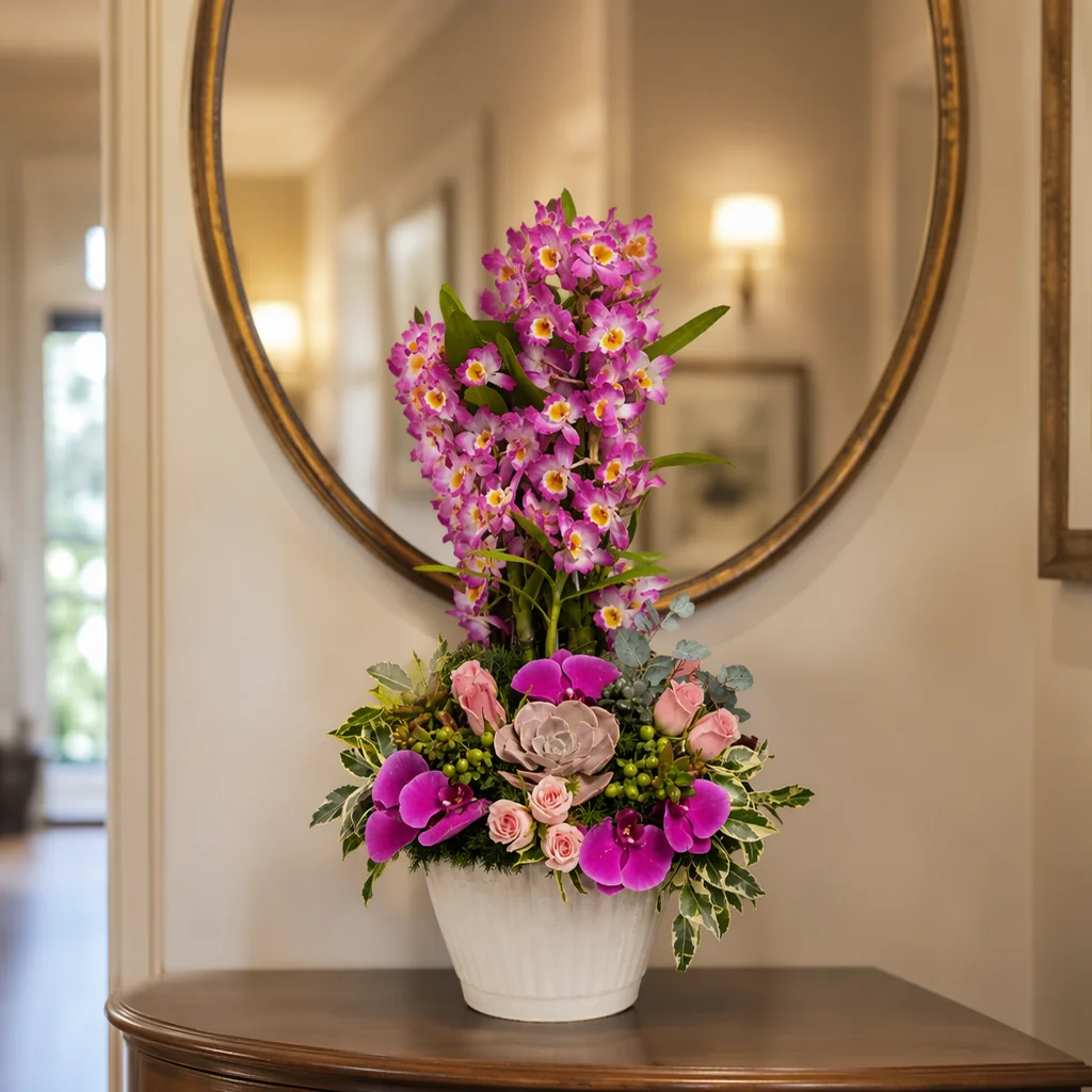 Mor Dendrobium Orkide Bahçesi — yaşam alanında