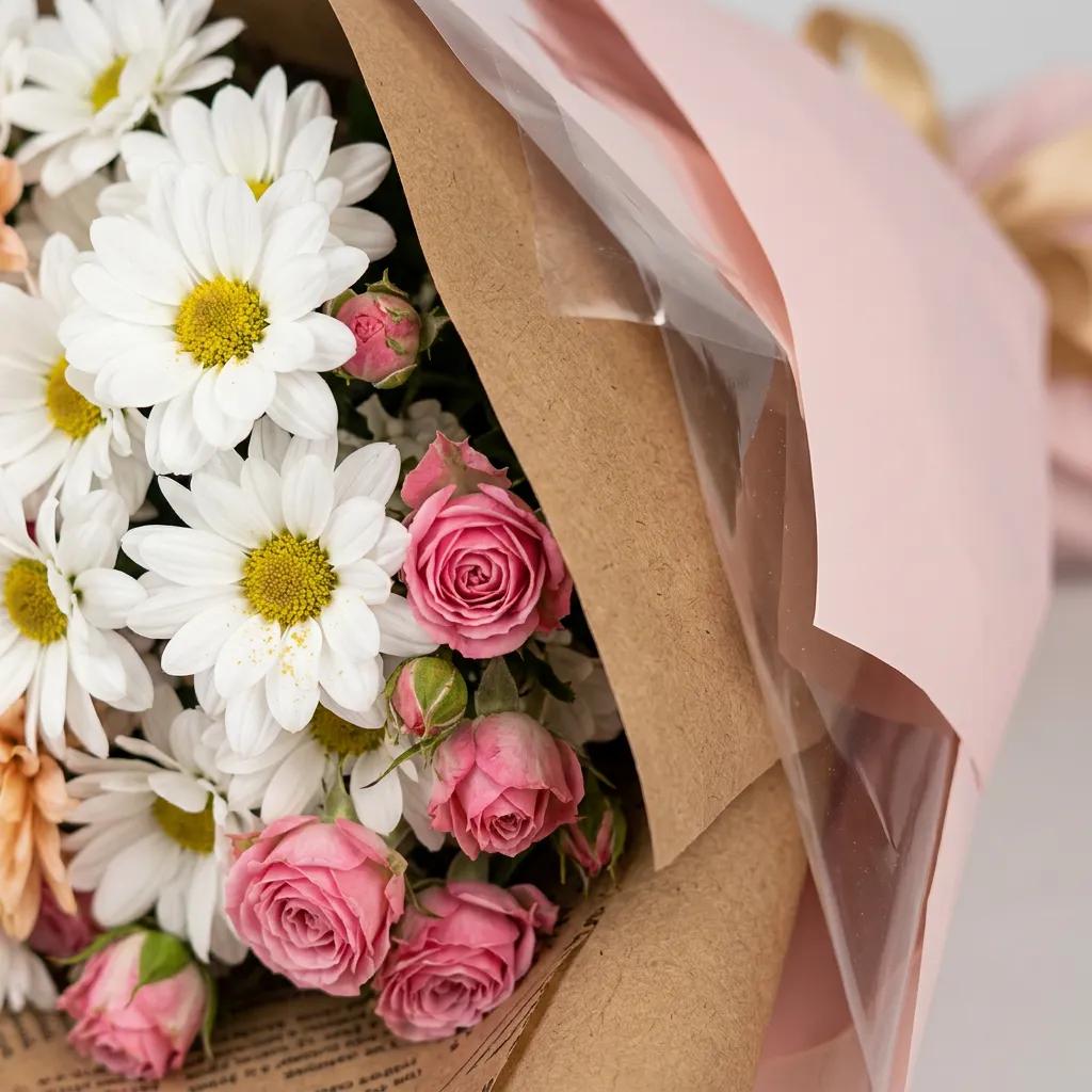 Romantik Pembe Çiçek Buketi – taze pembe güller ve uyumlu çiçeklerden oluşan zarif aranjman