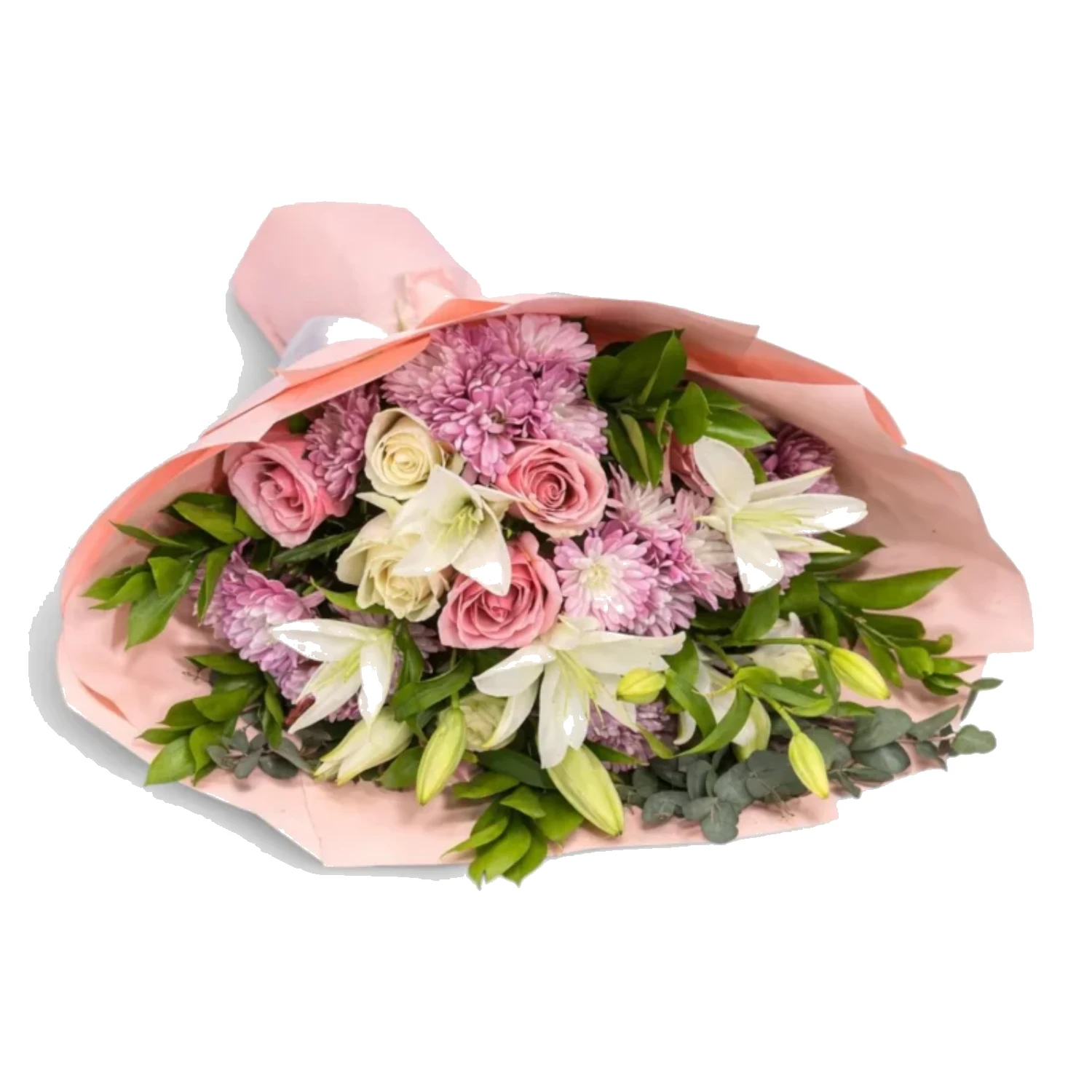 Lilyum ve Güllü Pastel Buket
