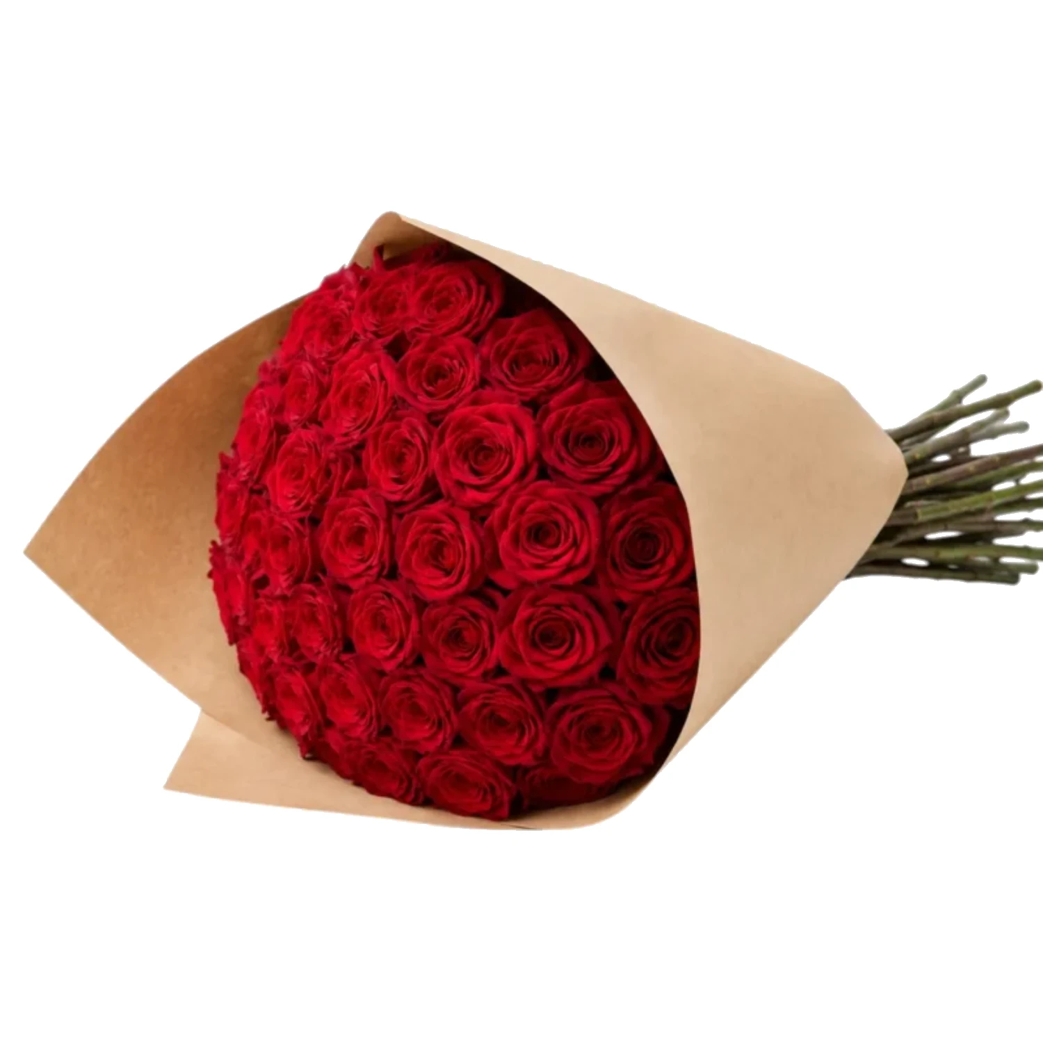 Raw Romance Red Rose Bouquet