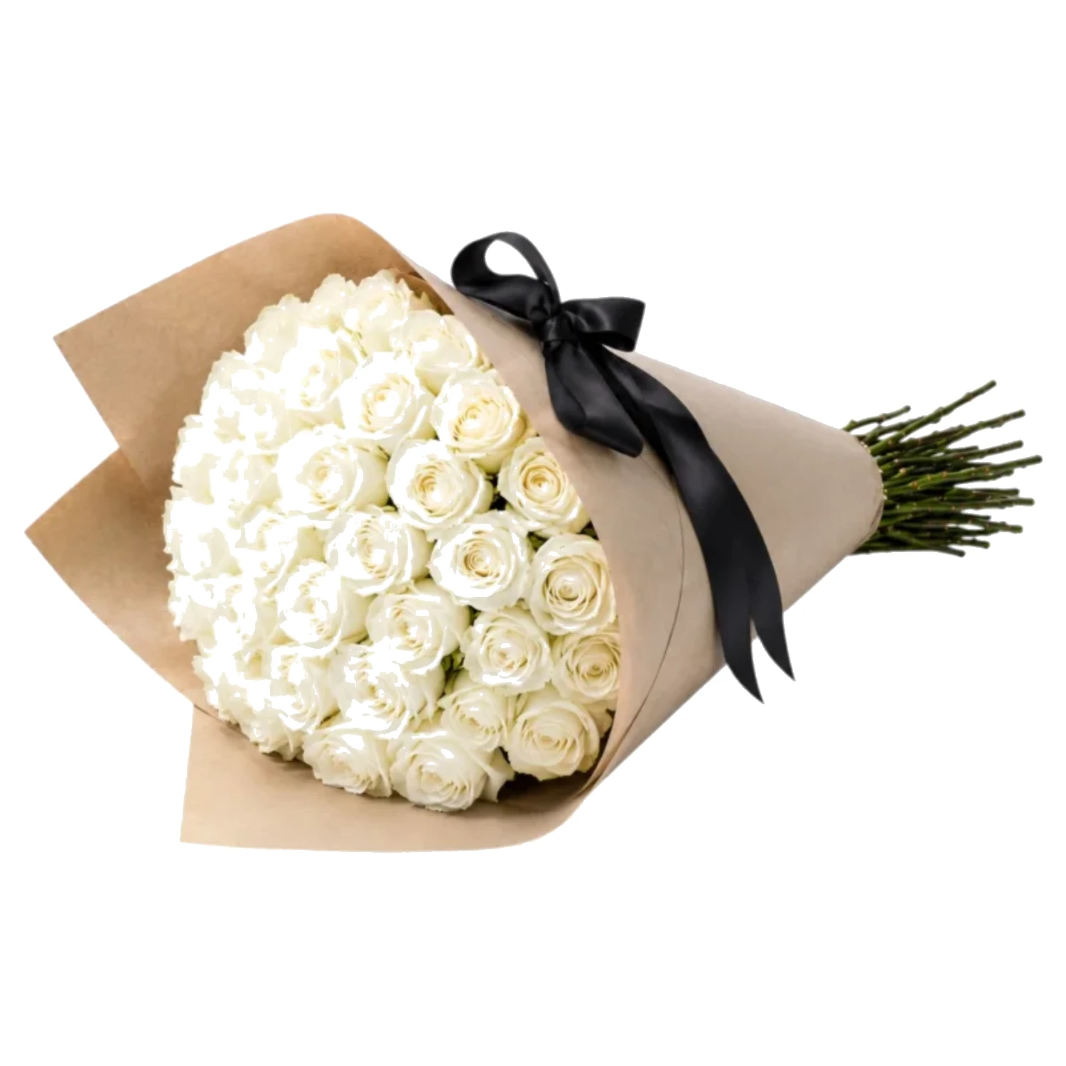 Pure Noir White Rose Bouquet