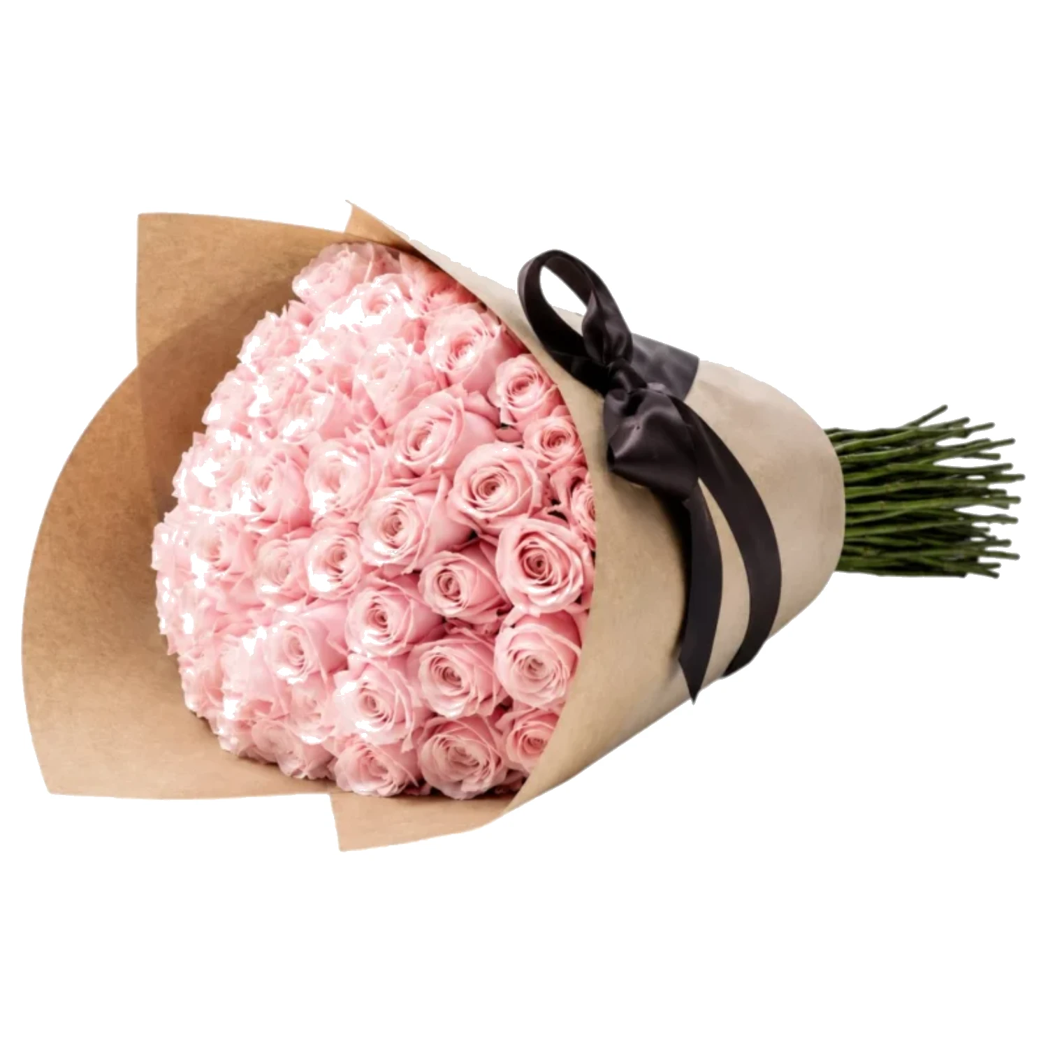 Blushing Noir Pink Rose Bouquet