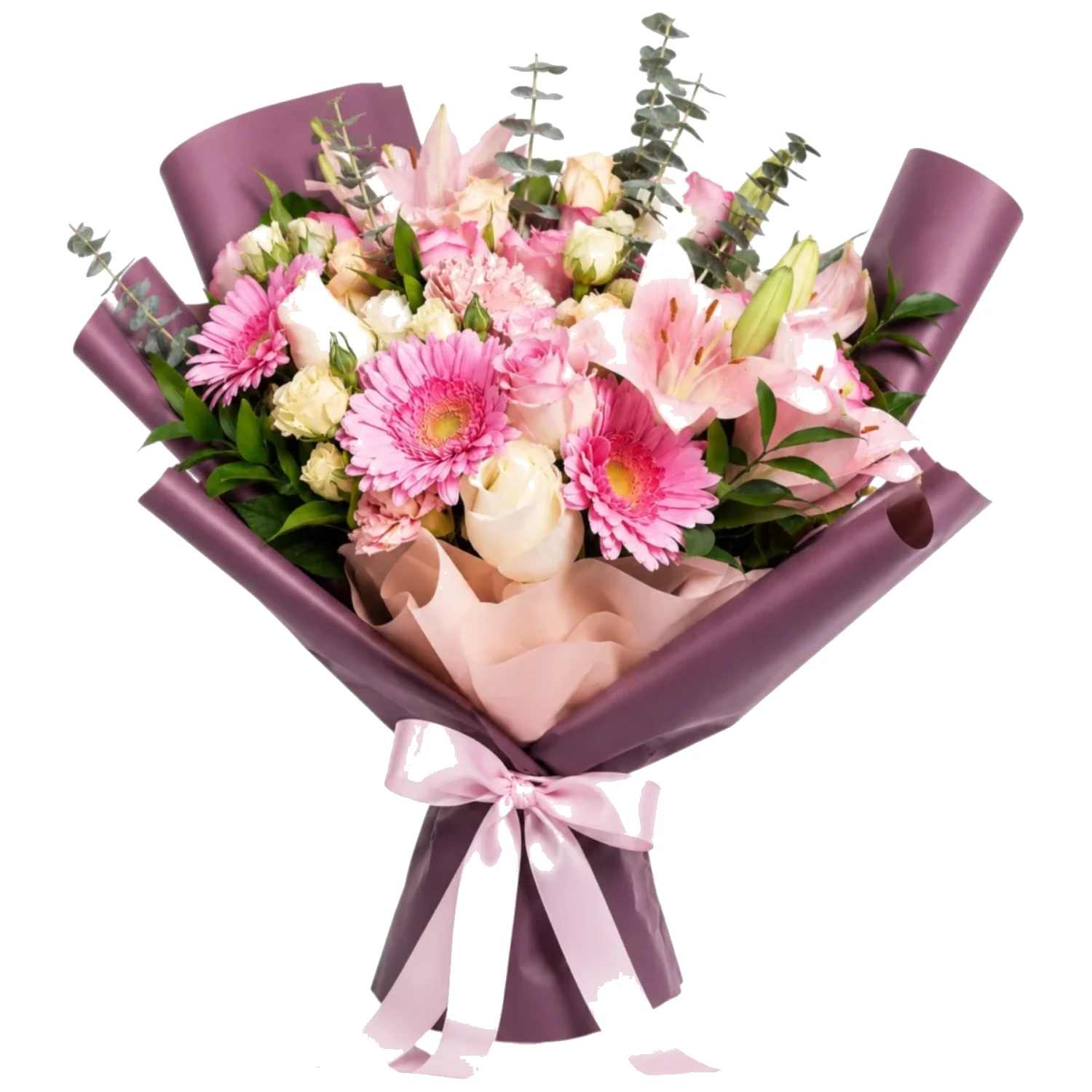 Premium Pembe Lilyum Aranjmanı