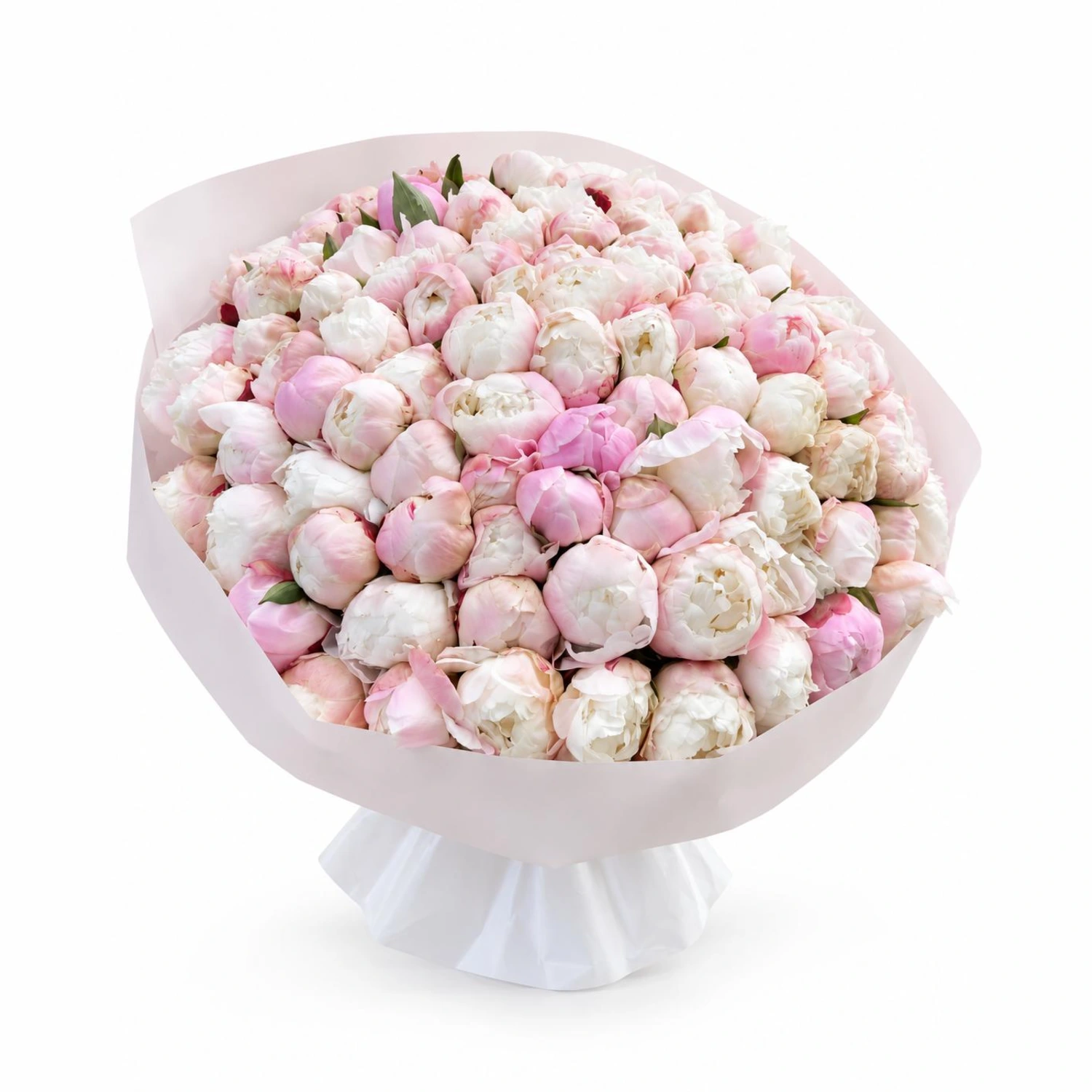 Snezhana Beyaz Pembe Şakayık Buketi