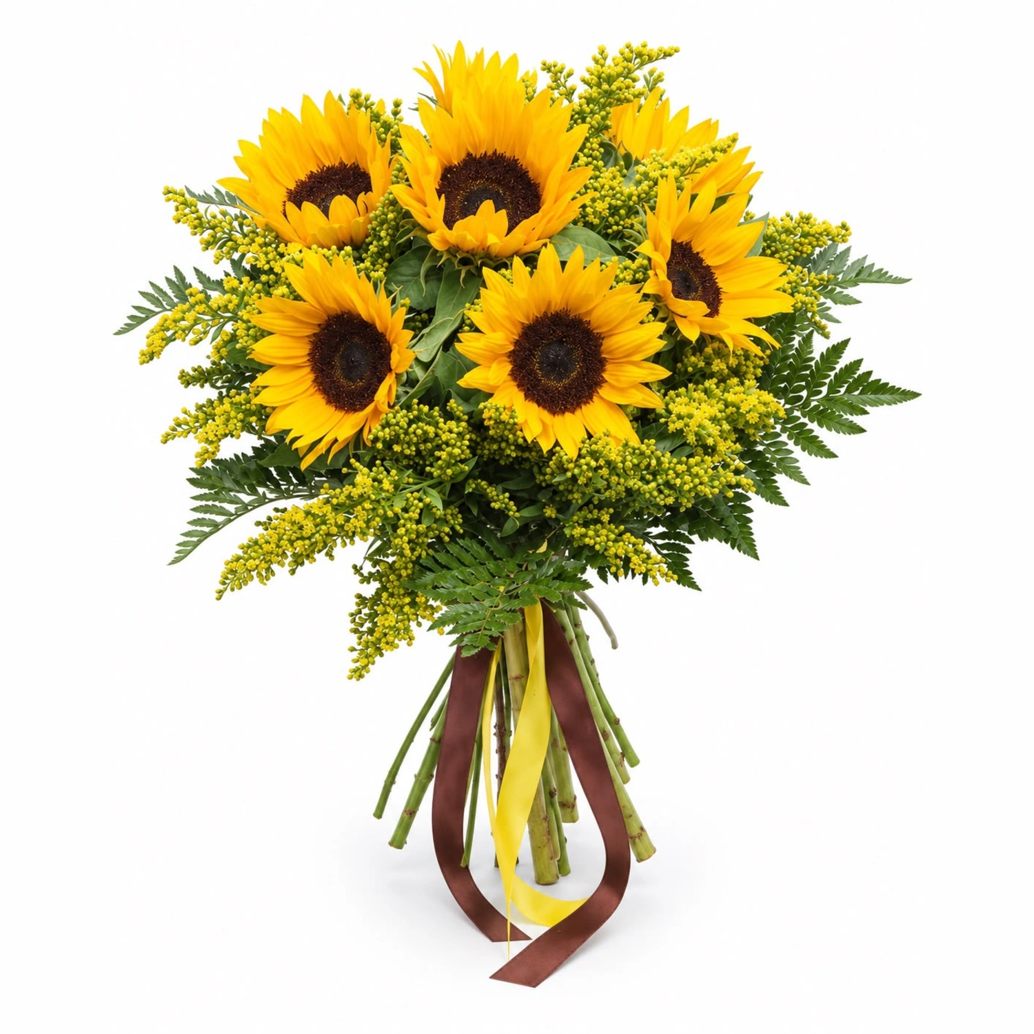 Thea Ayçiçeği ve Solidago Buketi