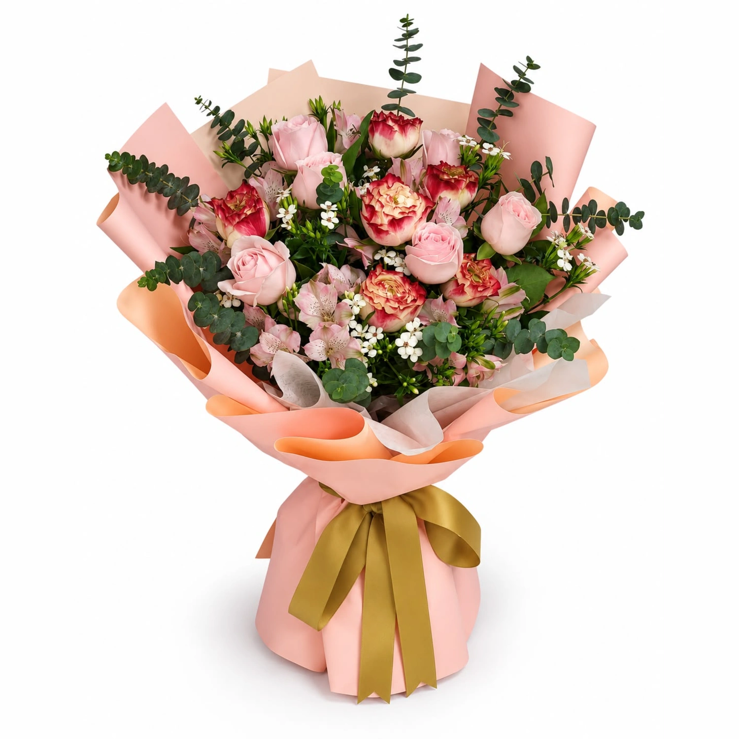 Elodie Pembe Gül ve Alstroemeria Buketi