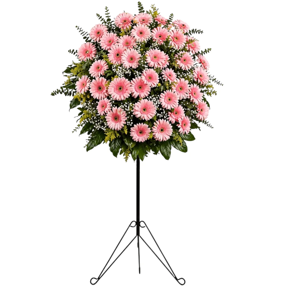 Ferforje Ayaklı Premium Gerbera Aranjmanı