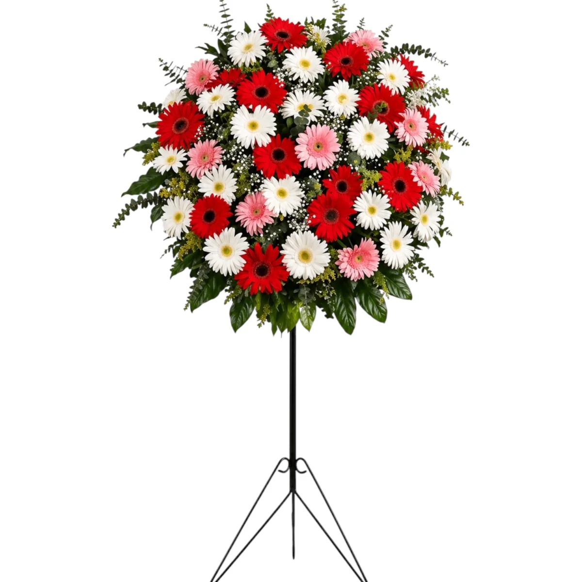 Ferforje Ayaklı Karışık Gerbera Aranjmanı