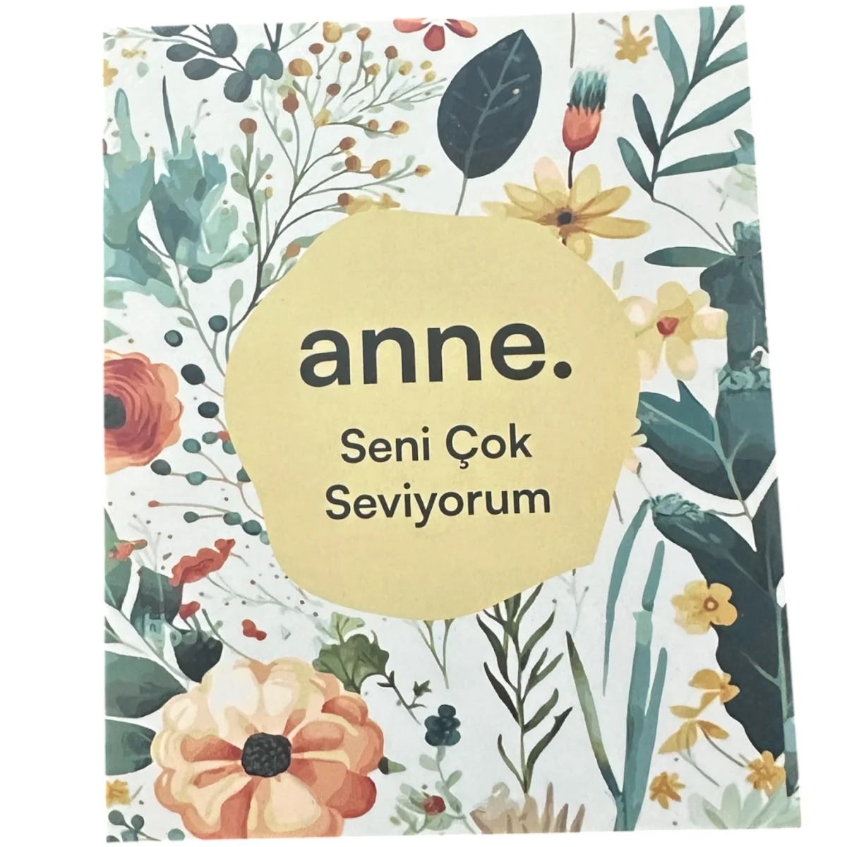 anne seni çok seviyorum gift kart