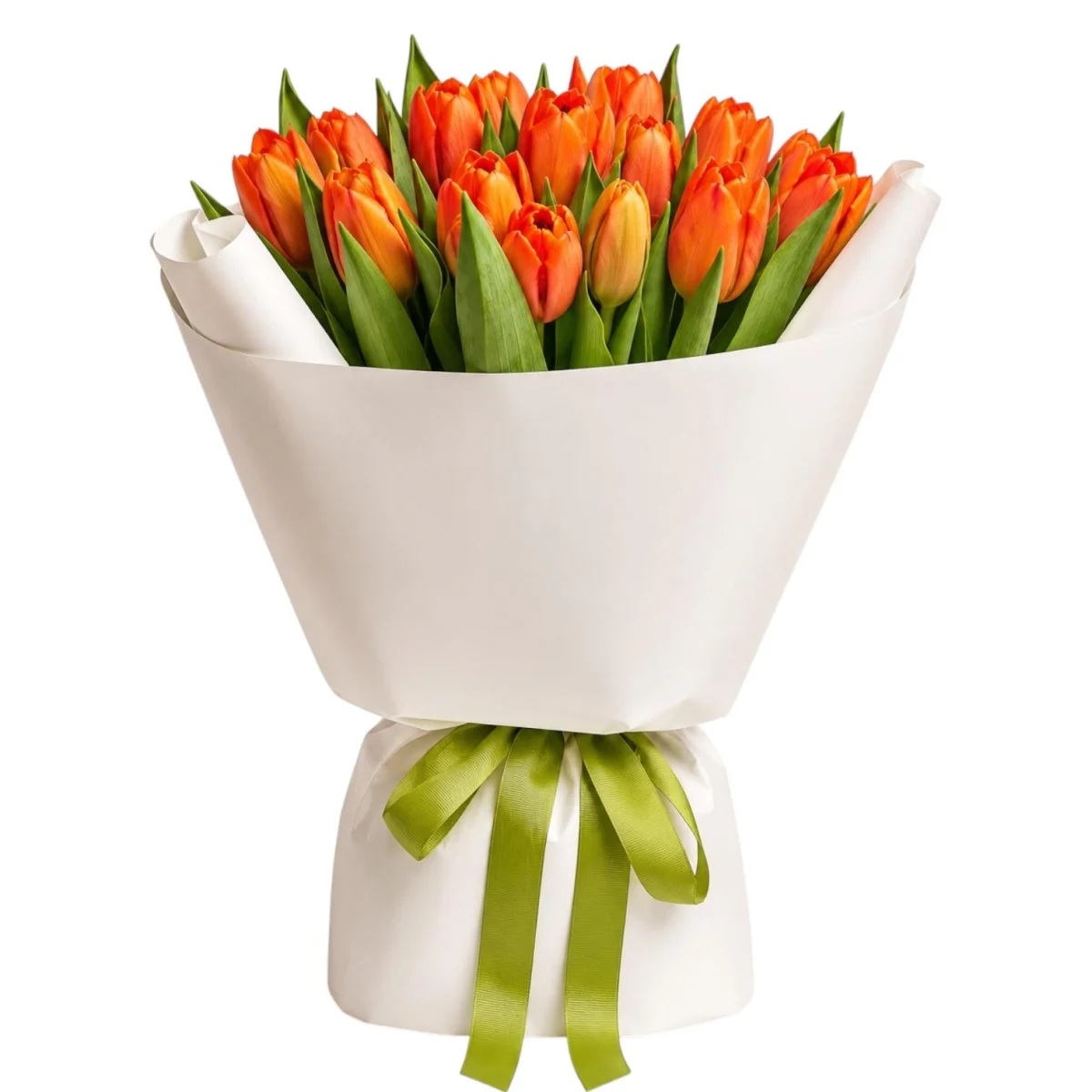 Sunset Flame Orange Tulip Bouquet