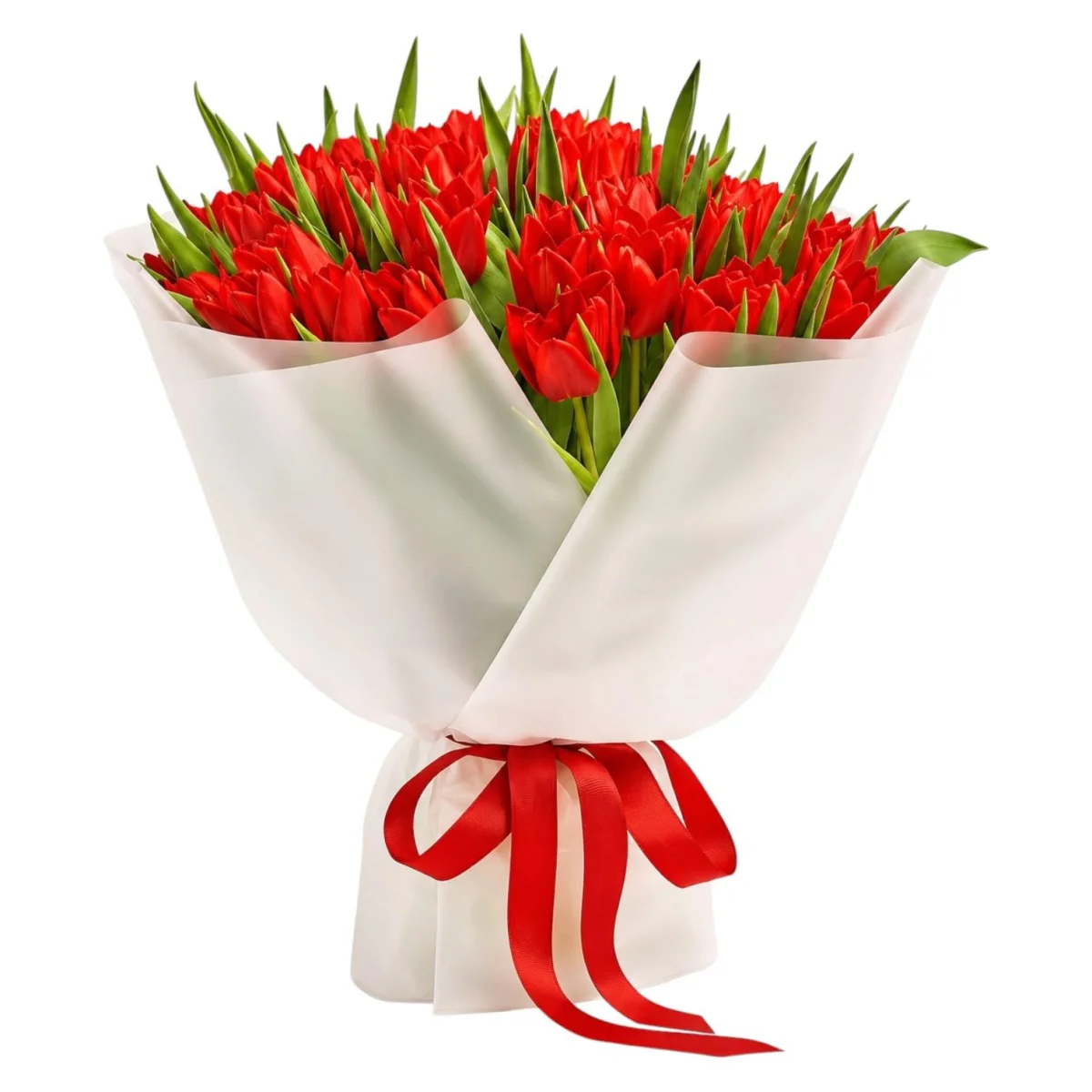Crimson Fire Grand Tulip Bouquet