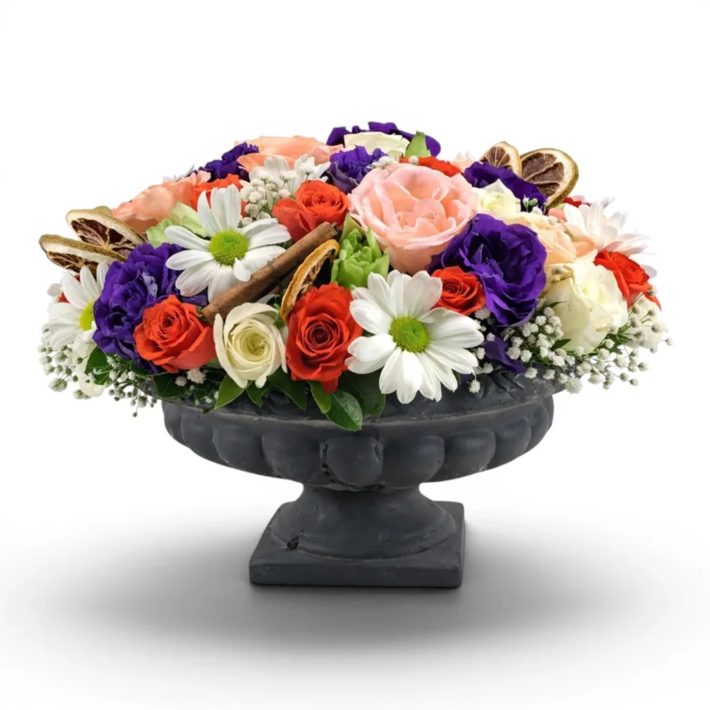 Baroque Garden Urn Arrangement