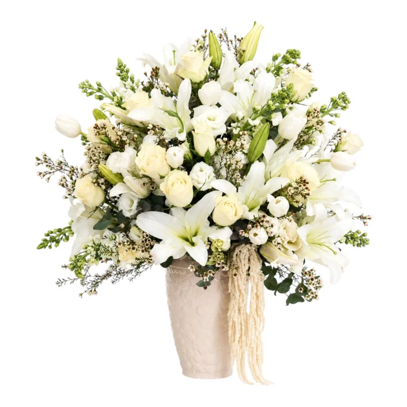 Grand White Elegance Vase Arrangement
