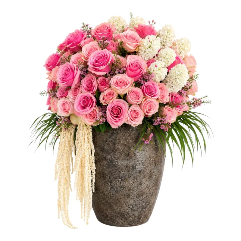 Pink Bloom Grandeur Vase Arrangement